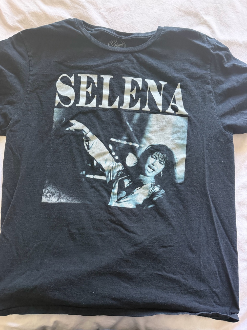 Selena Black Graphic Band-Style Women’s Tee